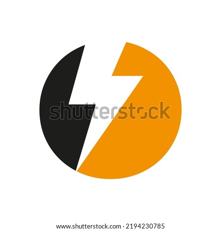Letter O Electric Logo Concept With Power Icon, Volt Thunder Symbol Vector Template