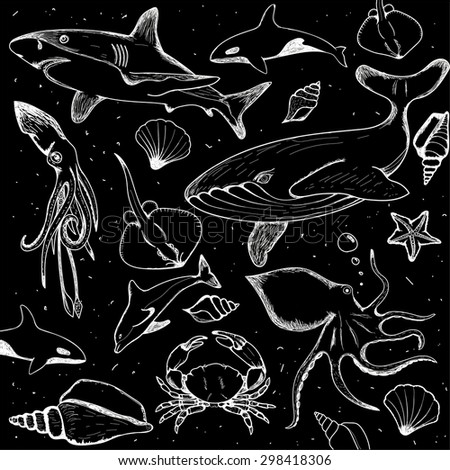 Vintage fish pattern