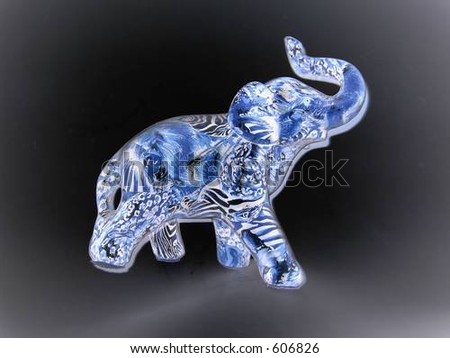 inverted color elephant with jungle print