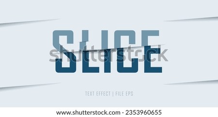 sliced text effect - razor sliced text. Slice style typography design.