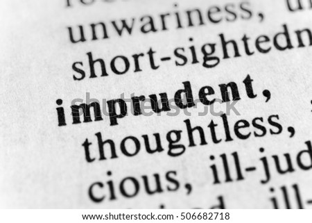 Imprudent Stock Photo 506682718 : Shutterstock