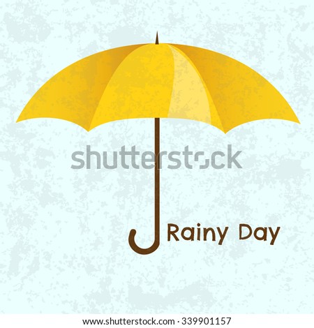 Rainy autumn with  umbrella. Season of rains.rain