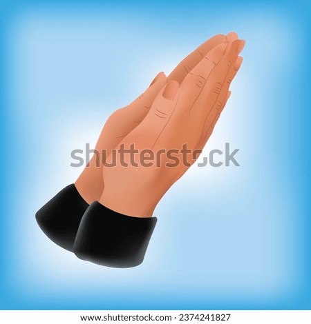 Realistic praying hands 3D praying to Allah praying 3D hands background begging to pray to God. created in Adobe Illustrator and the color and design can be edited. the file is EPS-10.Symbolism
3D 
