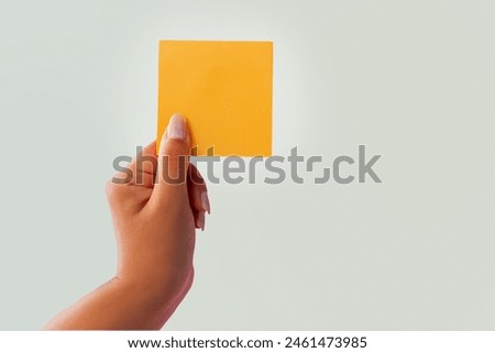 Similar – Image, Stock Photo Hands holding Post-it with “Just do it!” written on it. Motivation.