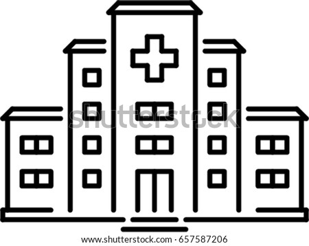 hospital outline icon