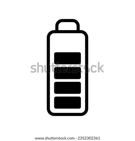 -1 battery indikator line icon vector design template and ilustration with editable stroke