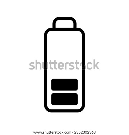 -3 battery indikator line icon vector design template and ilustration with editable stroke