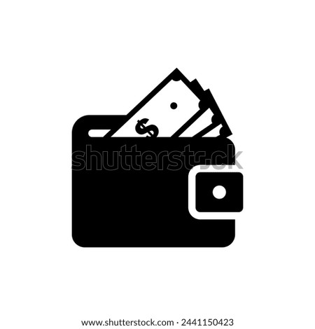 pocket wallet filled with money icon