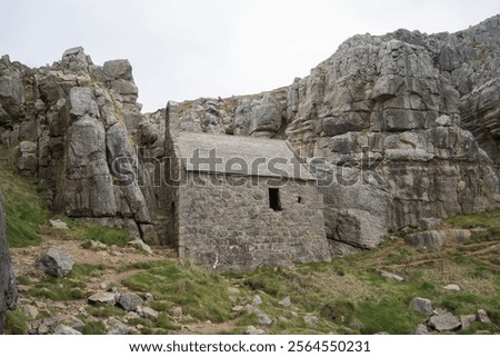 Similar – Image, Stock Photo Rocky coast among tranquil ocean water in sunny day