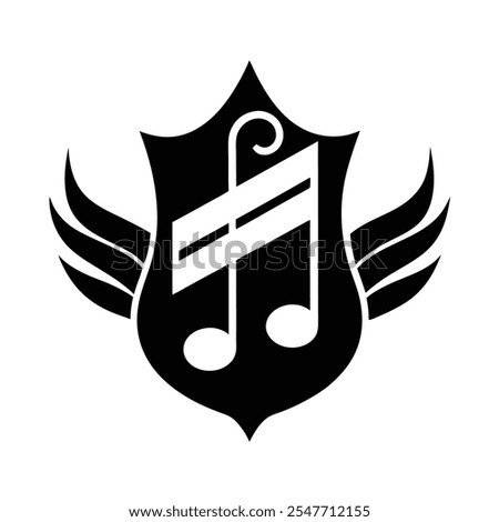 Music Logo Design Vector Illustration for Brands and Creatives