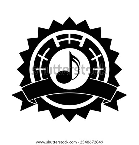 Music Logo Design Vector Illustration for Brands and Creatives