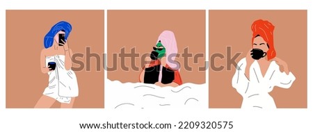 Similar – Image, Stock Photo Woman in turban drinking coffee