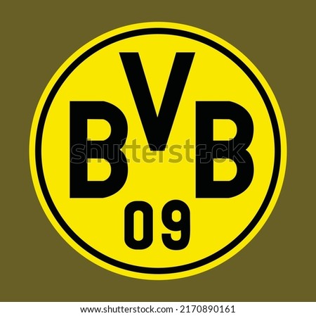 BVB icon logo sign symbol emblem example round black yellow circle vector element template
