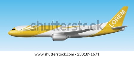 icon logo sign symbol side air jet liner fly sky blue cloudy cloud view plane art design vector Boeing visa wing trip pilot Asia holiday cargo modern yellow