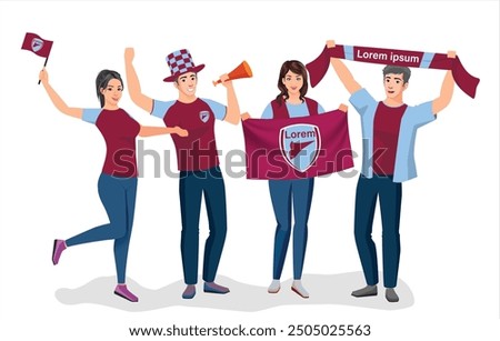 fans sport icon logo sign art design fans team joy cup fun vector ball game flag fc London male men boy girl young fa  city park party set pose fun glory lover cheer old famous sport team