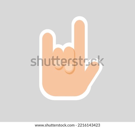 Love sign sticker. Hand that show love sing in American Sign Language. ASL. 