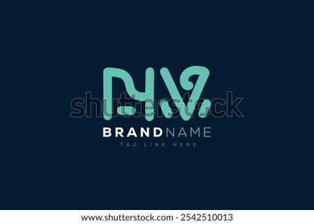 N and V logo design. NV abstract Letters Logo Monogram. This logo design is the process of creating a visual symbol that represents a brand, company, or individual.