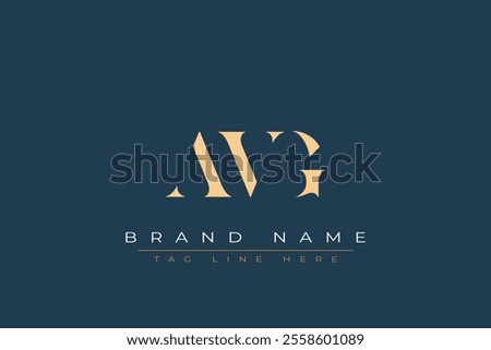 AVG abstract letter logo design. This logo is designed by three abstract letters.