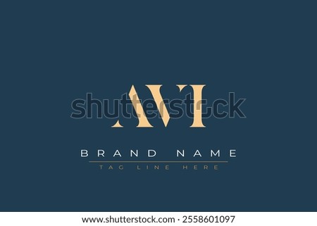 AVI abstract letter logo design. This logo is designed by three abstract letters.