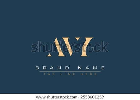 AVY abstract letter logo design. This logo is designed by three abstract letters.