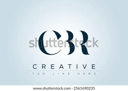 CBR abstract letter logo design. This logo is designed by three abstract letters.