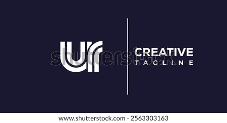 U and R logo design. UR abstract Letters Logo Monogram. This logo design is the process of creating a visual symbol that represents a brand, company, or individual.