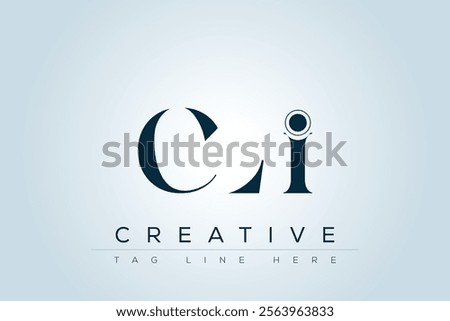 CLI abstract letter logo design. This logo is designed by three abstract letters.