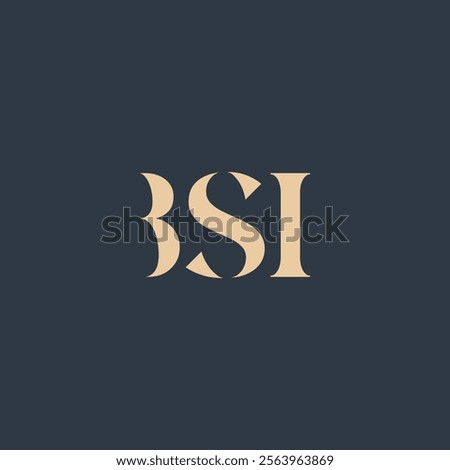 BSI abstract letter logo design. This logo is designed by three abstract letters.