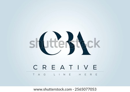 CBA abstract letter logo design. This logo is designed by three abstract letters.