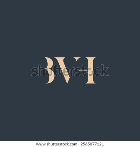 BVH abstract letter logo design. This logo is designed by three abstract letters.