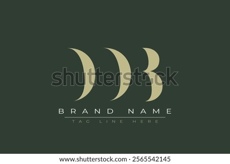 DDB abstract letter logo design. This logo is designed by three abstract letters.