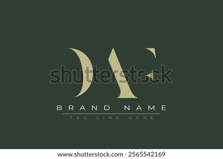 DAF abstract letter logo design. This logo is designed by three abstract letters.