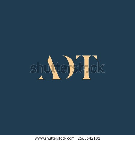 ADT abstract letter logo design. This logo is designed by three abstract letters.