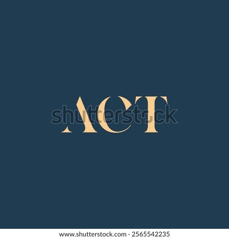 ACT abstract letter logo design. This logo is designed by three abstract letters.