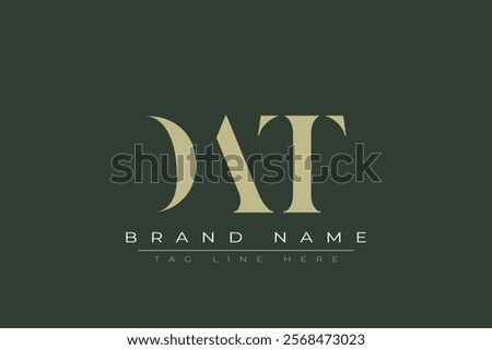 DAT abstract letter logo design. This logo is designed by three abstract letters.