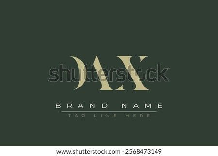 DAX abstract letter logo design. This logo is designed by three abstract letters.