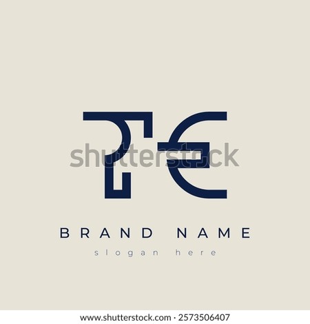 T and E logo design. TE abstract Letters Logo Monogram. This logo design is the process of creating a visual symbol that represents a brand, company, or individual.