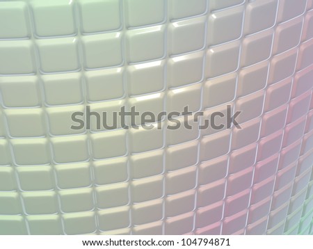 Fluted metal pattern with gradient colors. Useful as background