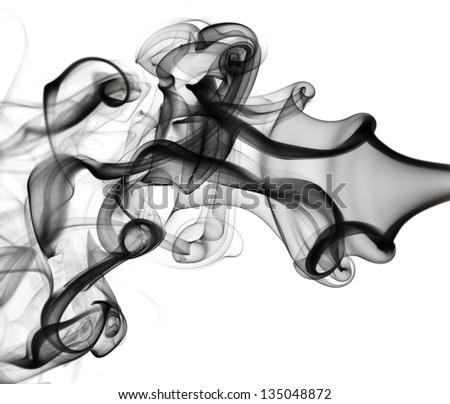 Abstraction: white smoke pattern over white backgroun d