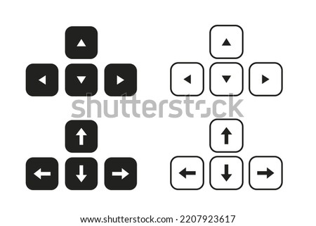 Keyboard buttons icon with arrows. Vector illustration