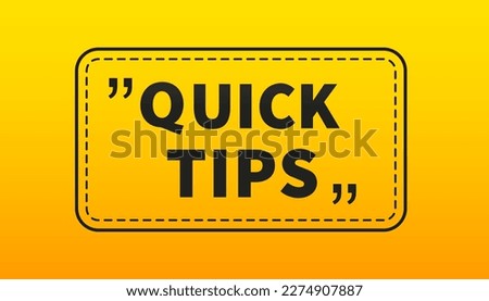 Quote banner with text. Quick tips, Question mark about a special offer. Symbol of interesting facts. Template text quotes. Creative design of quotes. Quick tips the label design. Vector illustration