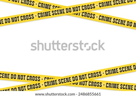 Vector set of danger lines and police tapes for restricted and danger zones. Crime Scene Do Not Cross. Vector illustration