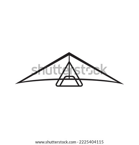  hang gliding icon vector illustration symbol design