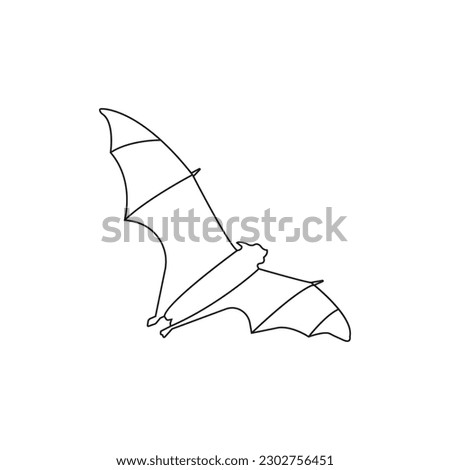 flying bat icon design template vector isolated illustration