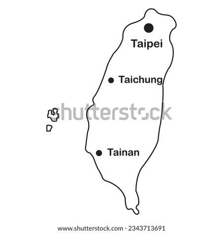 Taiwan map logo vector illustration simple design