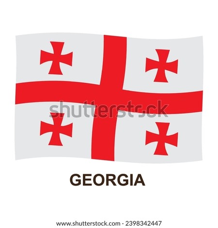 Georgia flag logo vector illustration simple design