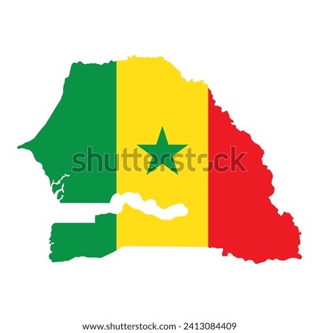 Senegal country map vector illustration simple design