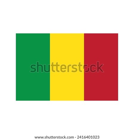 Mali country flag vector illustration simple design