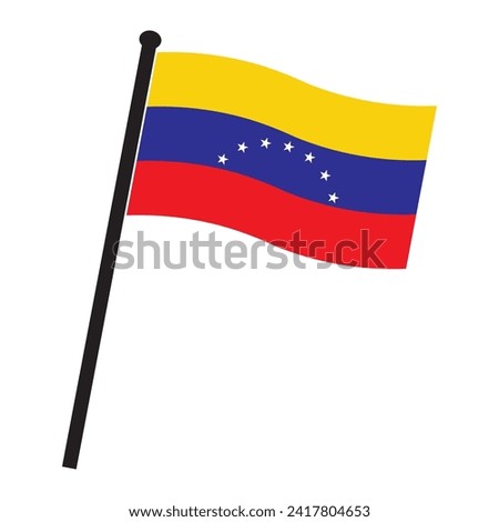 Venezuela country flag vector illustration simple design