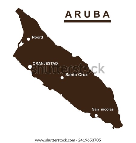 Aruba map icon vector illustration design